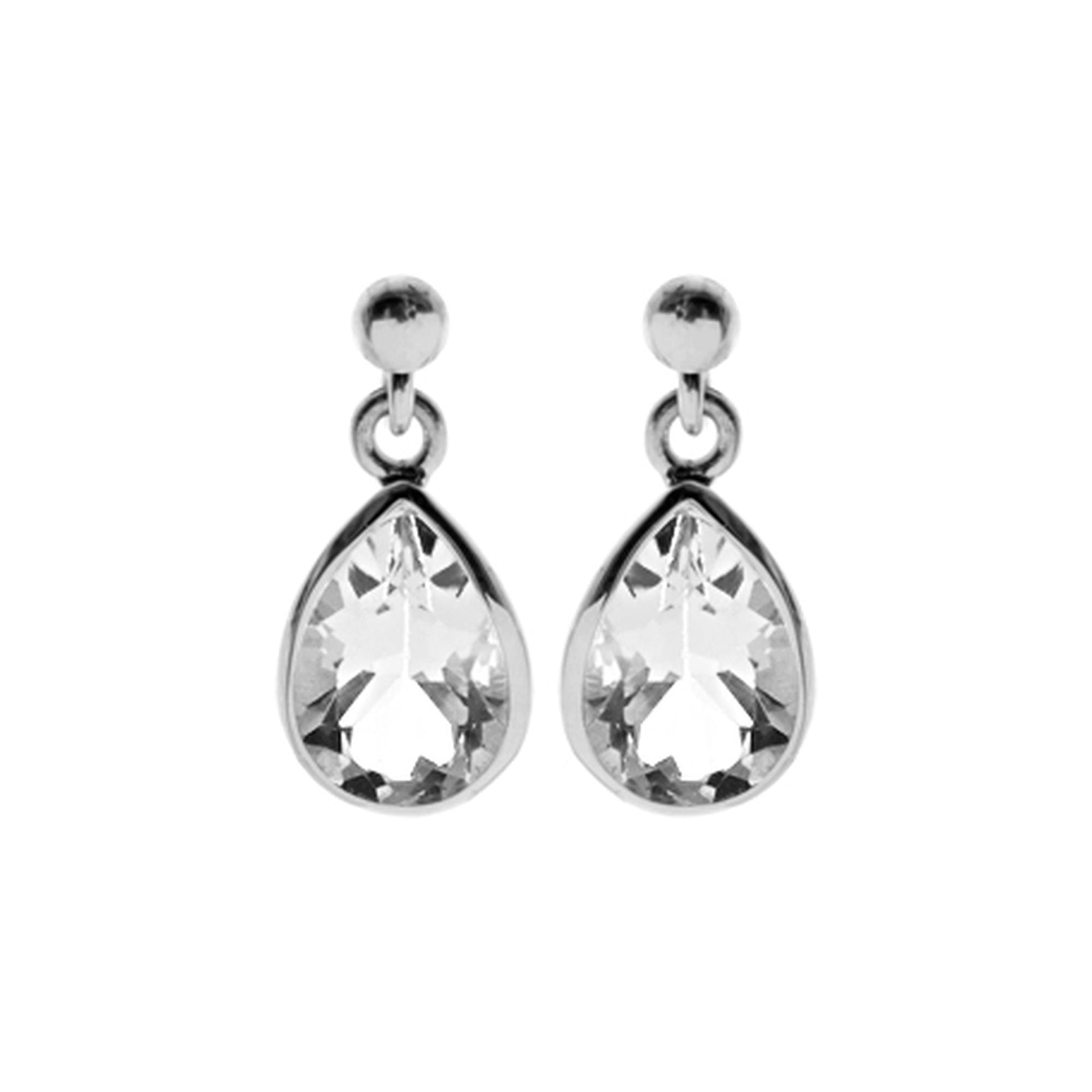 Samira stud teardrop quartz earrings