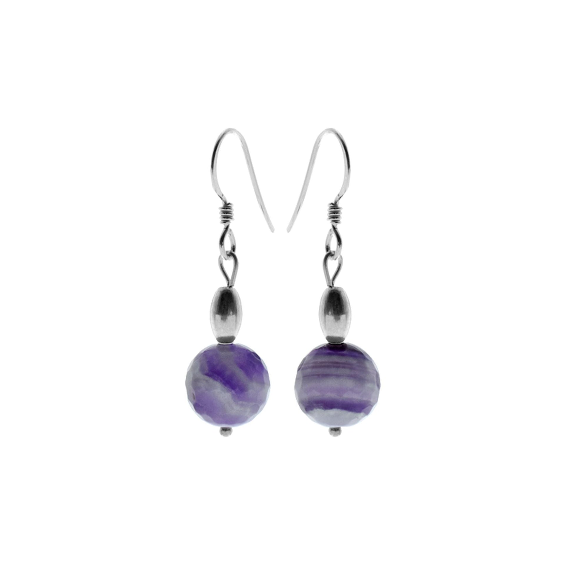 Chloe amethyst orb earrings