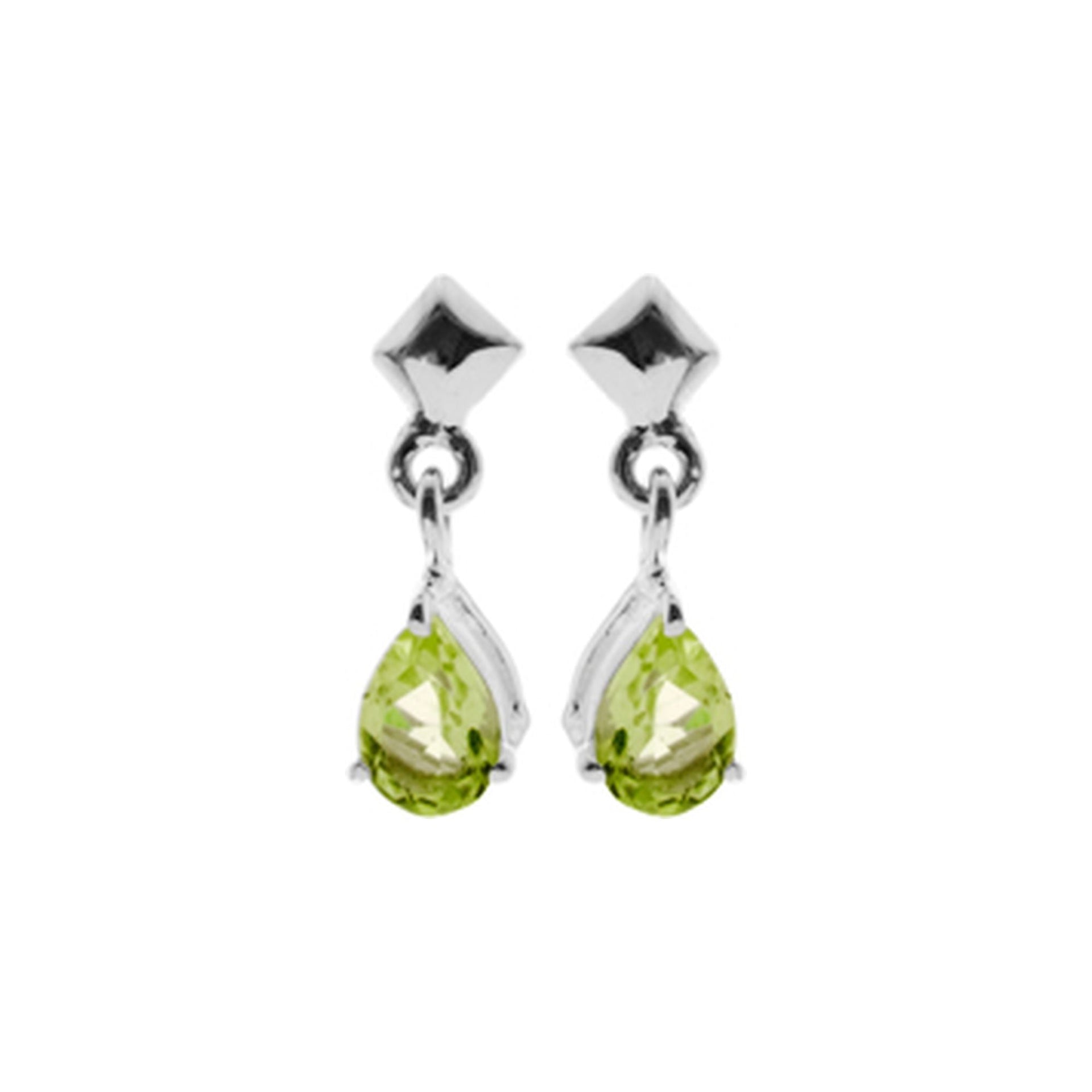 Kara teardrop peridot stud earrings