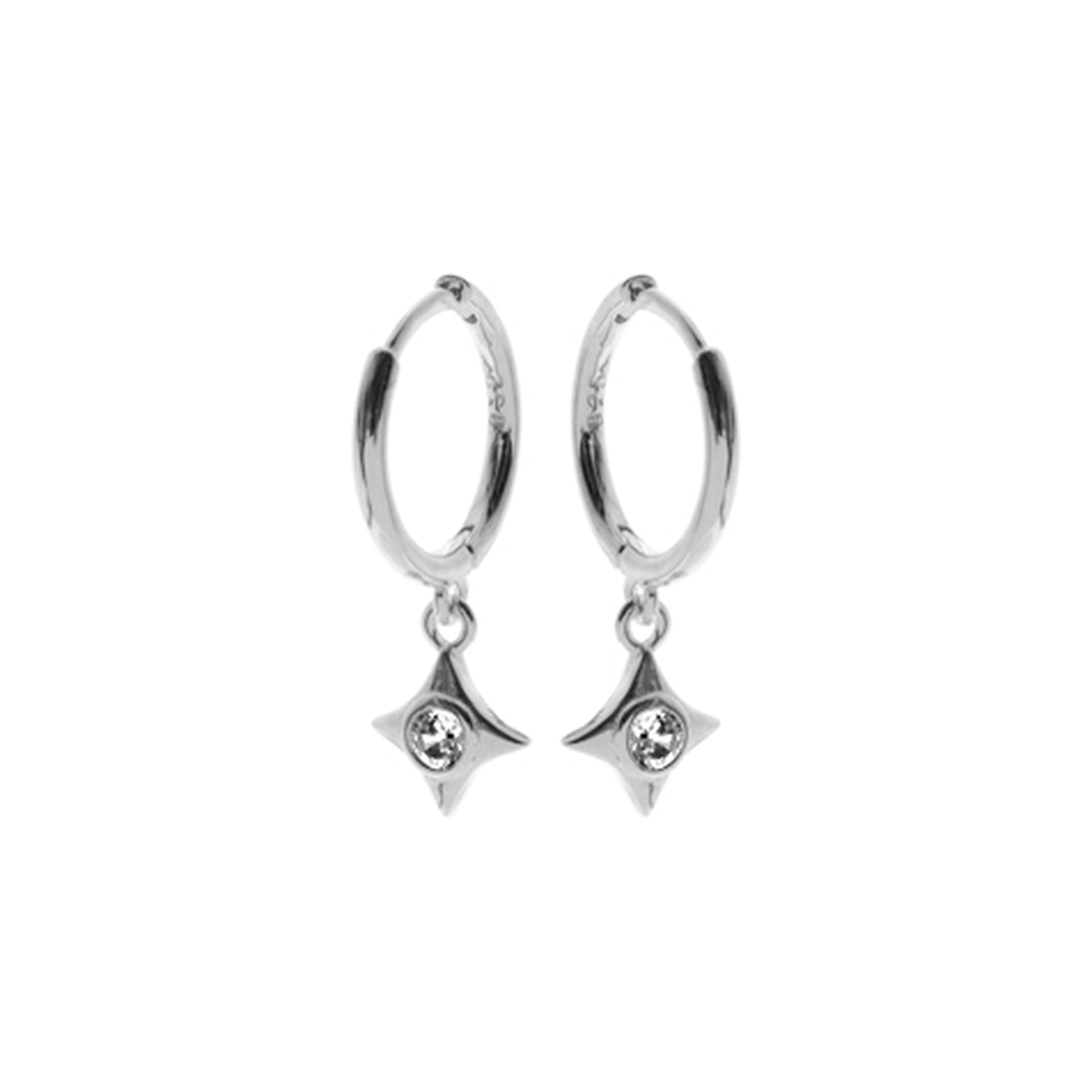 Natalie hoop with CZ star earrings