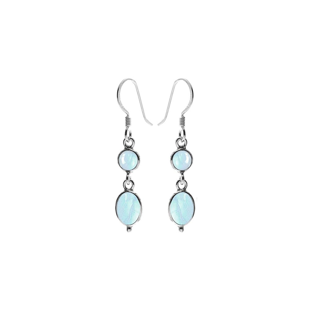 Bridget rainbow round & oval earrings