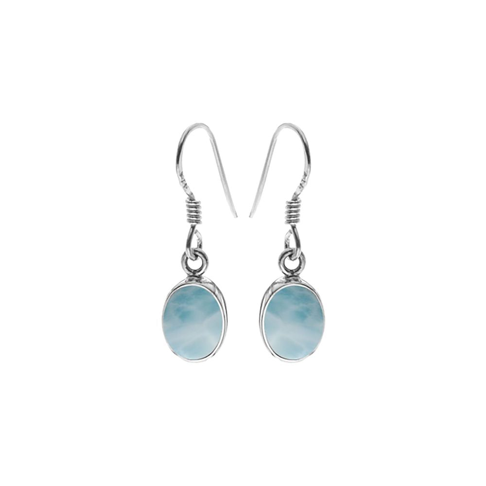 Samira larimar oval drop earrings