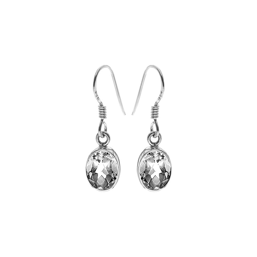 Samira quartz oval drop earrings