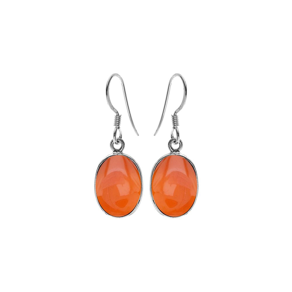 Bridget large oval carnelian earrings