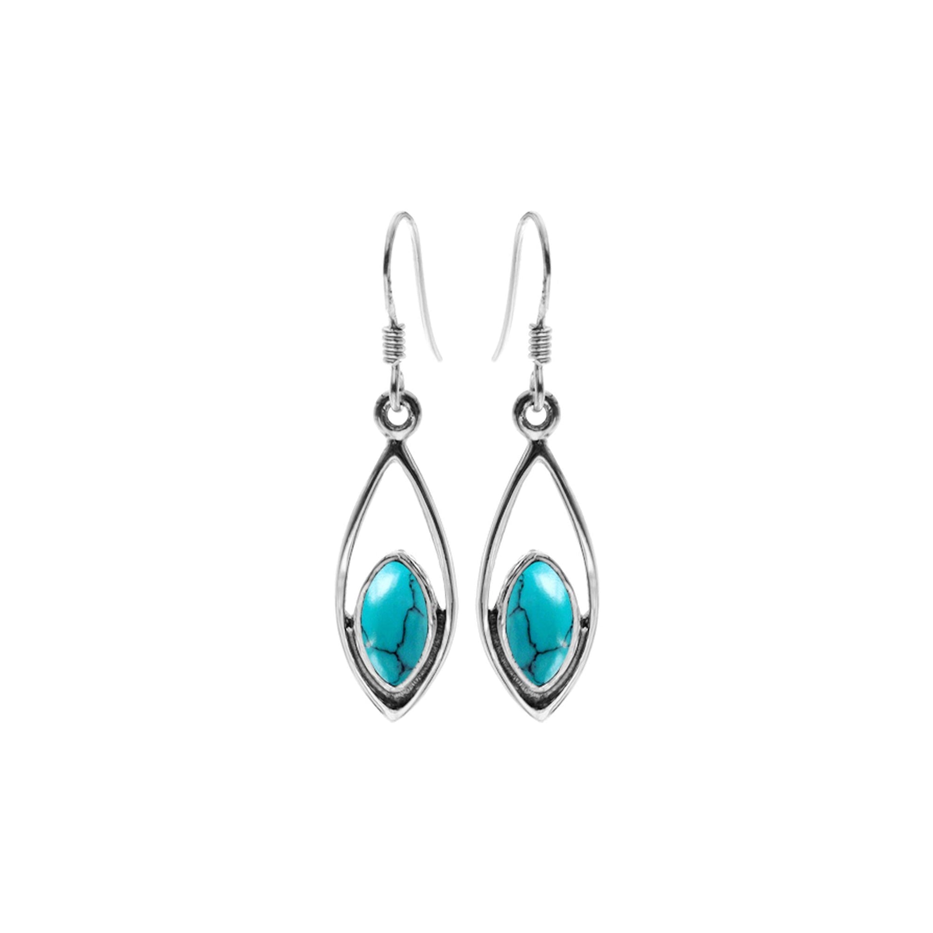 Ivy marquis turquoise earrings