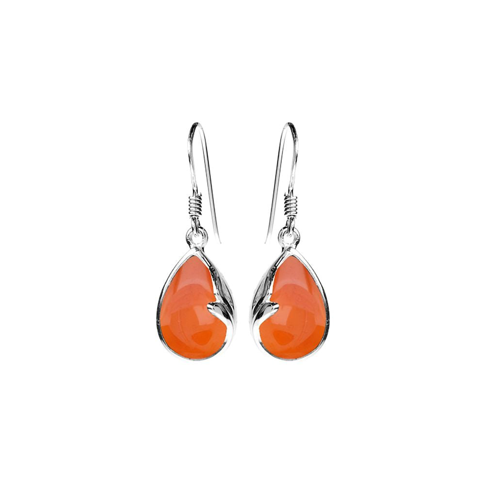 Lola teardrop carnelian earrings