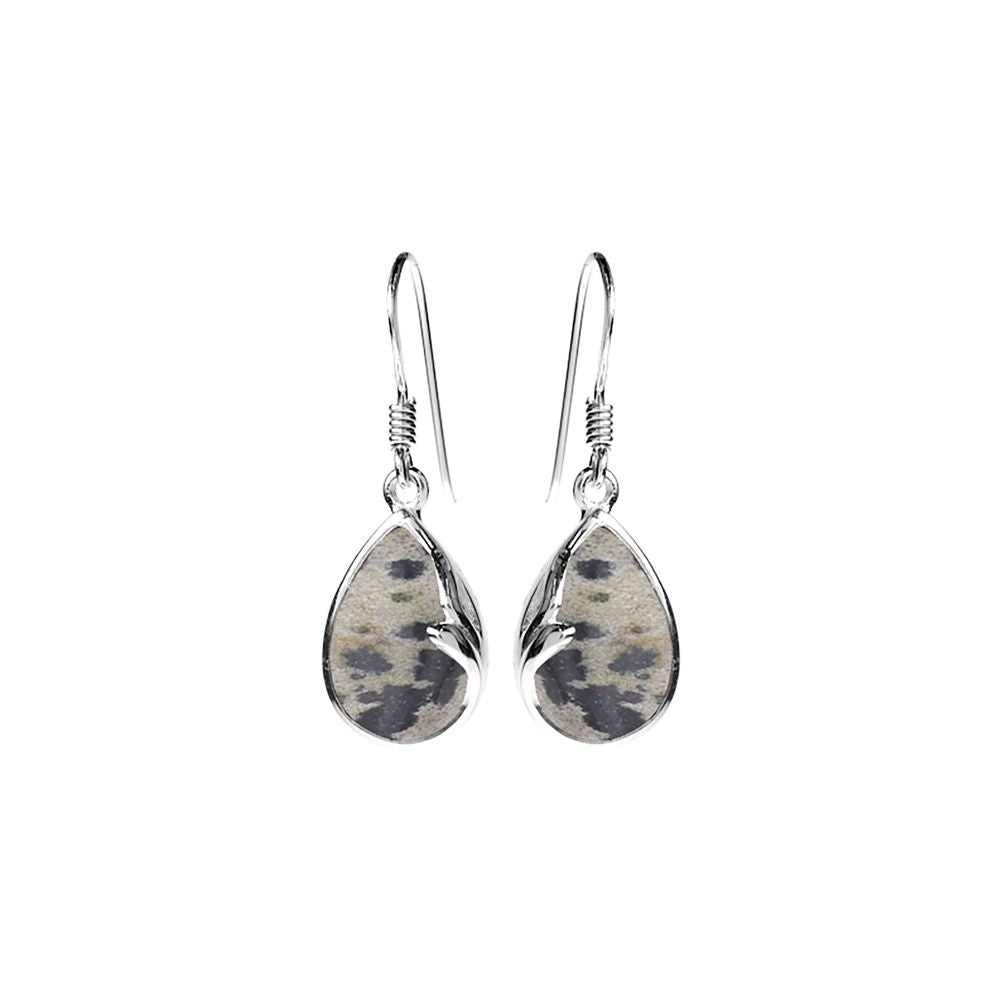 Lola teardrop dalmatian jasper earrings