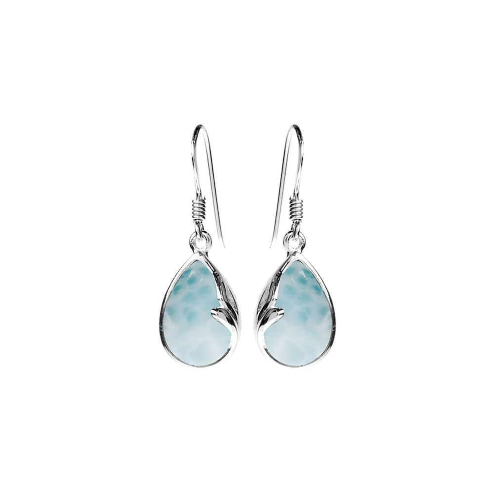 Lola teardrop larimar earrings