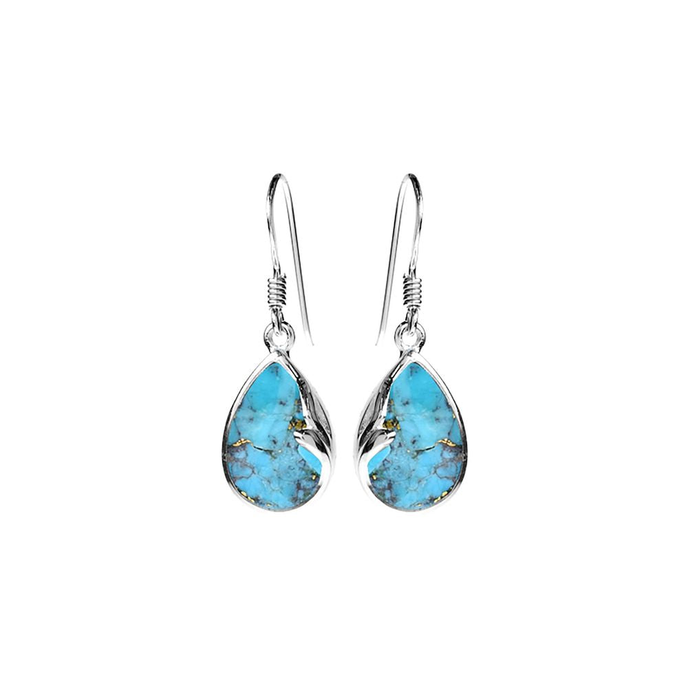 Lola teardrop blue mohave earrings