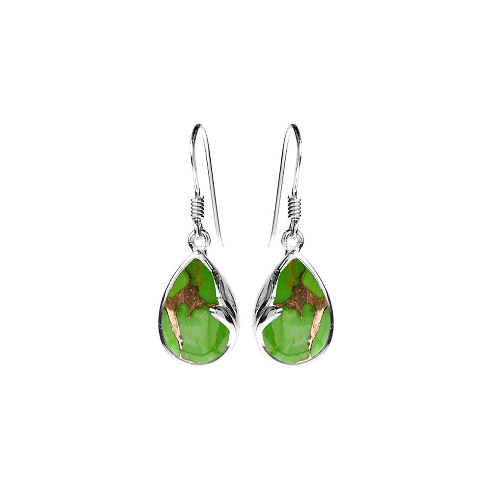 Lola teardrop green mohave earrings