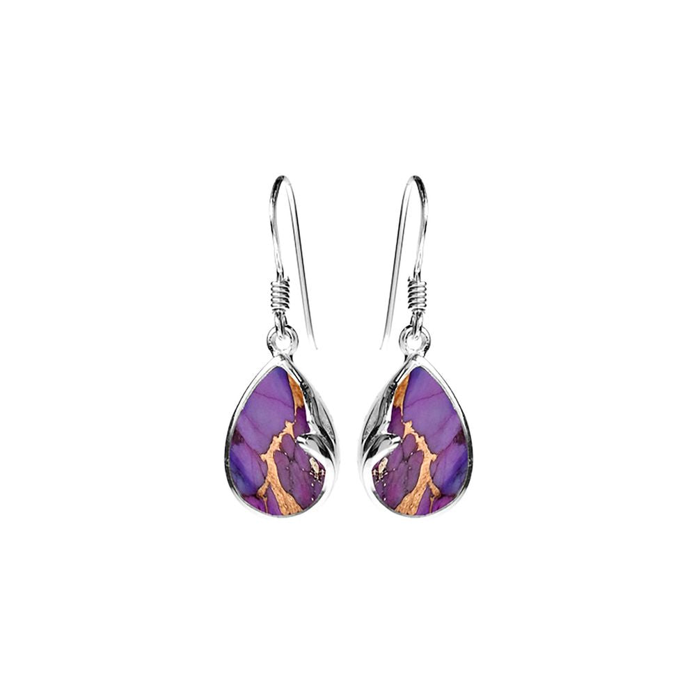 Lola teardrop purple mohave earrings
