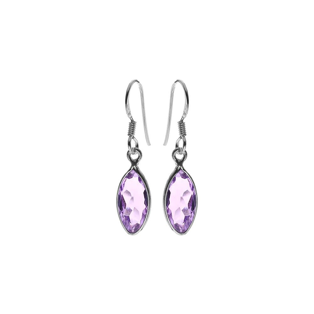 Bridget faceted amethyst marquis earrings