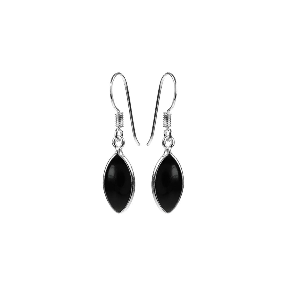 Bridget black onyx marquis earrings