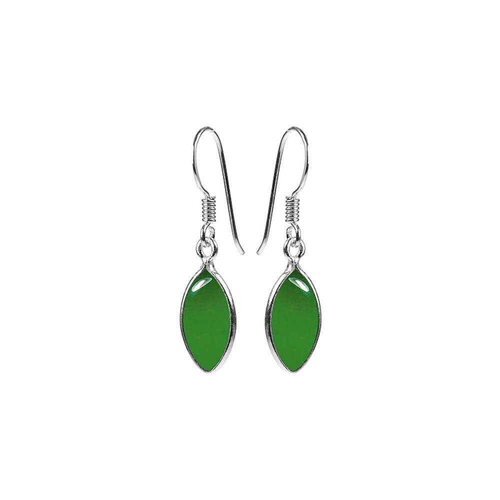 Bridget green agate marquis earrings