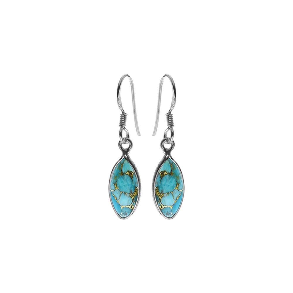 Bridget blue mohave turquoise marquis earrings