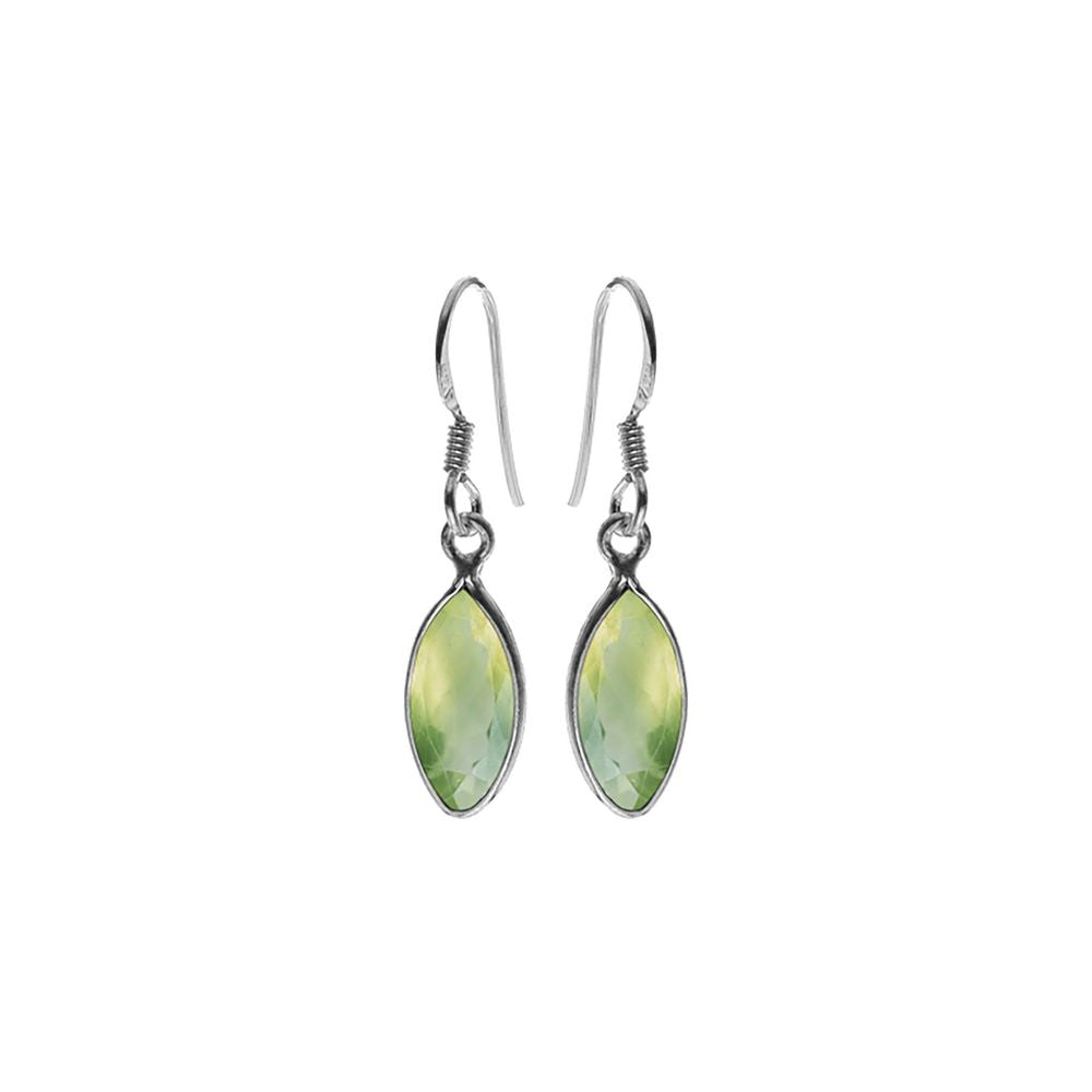 Bridget prehnite marquis earrings