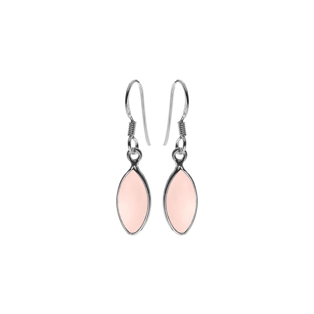 Bridget rose quartz marquis earrings