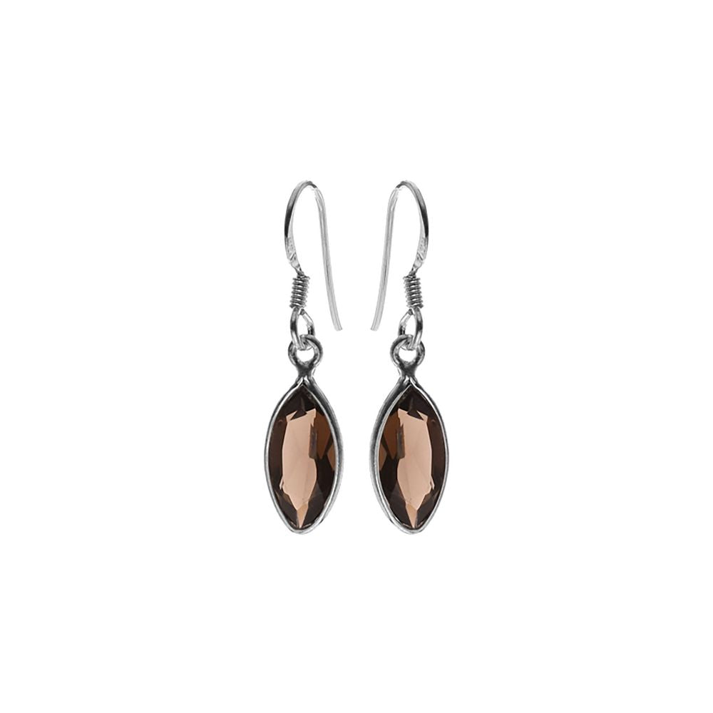 Bridget smokey quartz marquis earrings