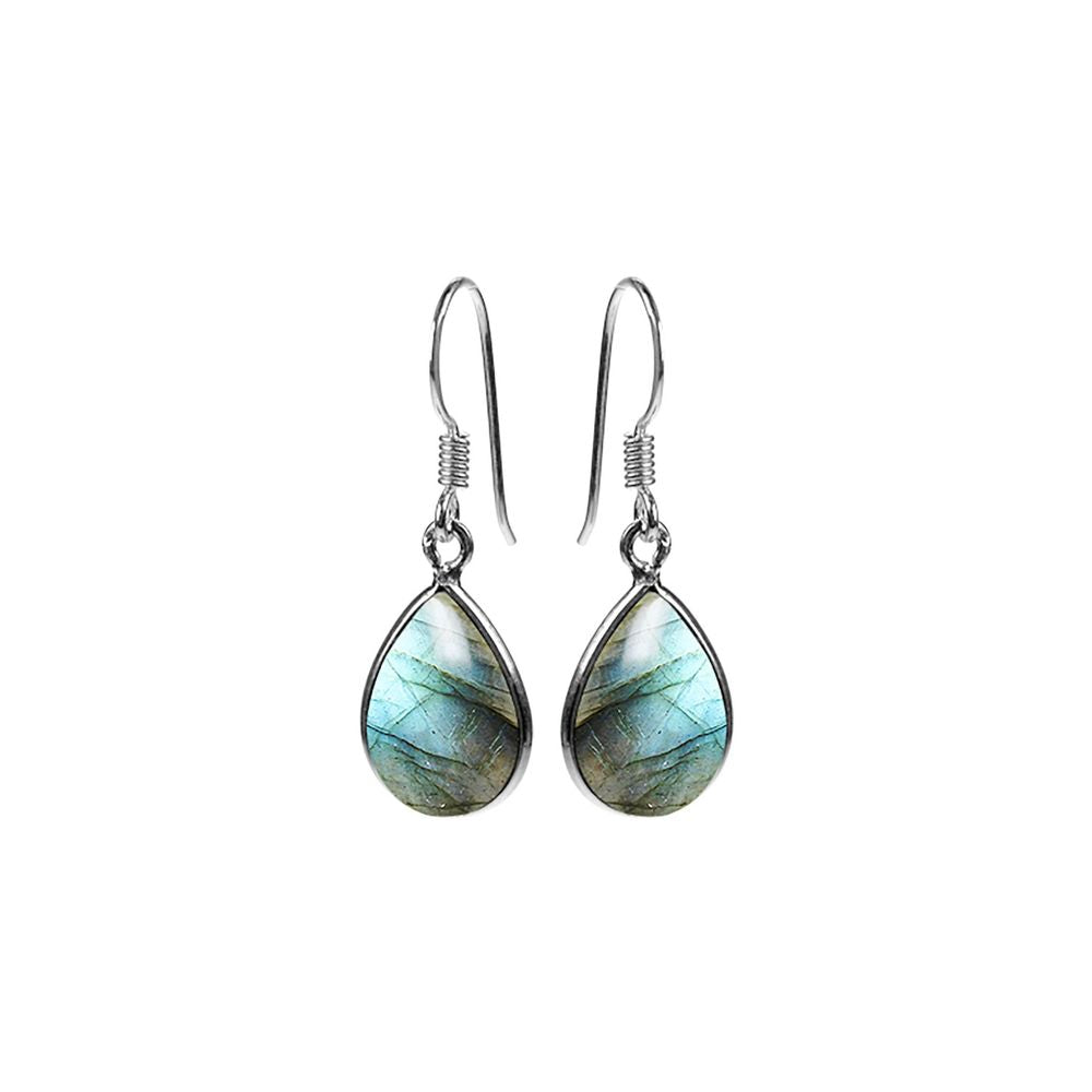 Bridget large teardrop labradorite earrings