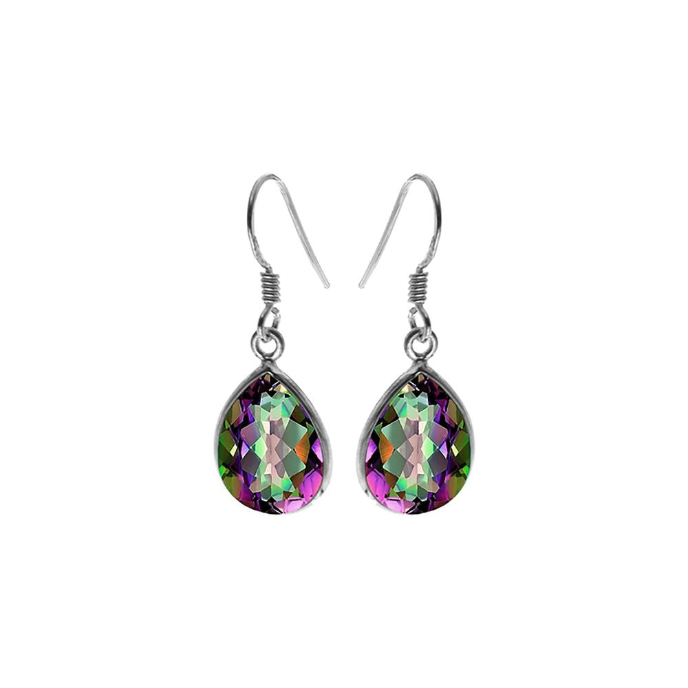 Bridget large teardrop mystic topaz earrings