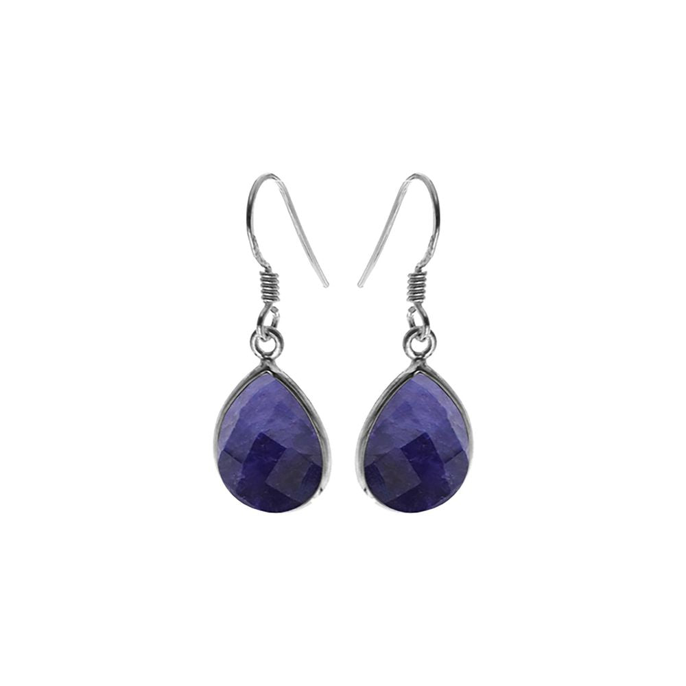 Bridget large teardrop sapphire quartz earrings