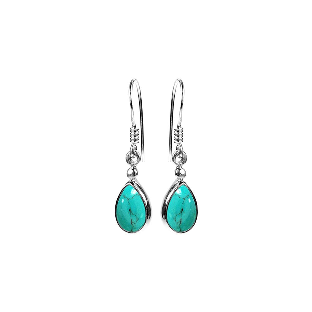 Samira small teardrop turquoise earrings