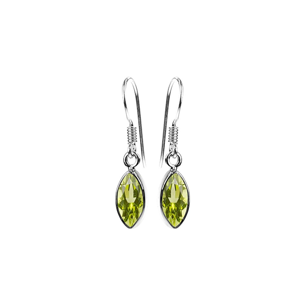 Samira small marquis peridot earrings