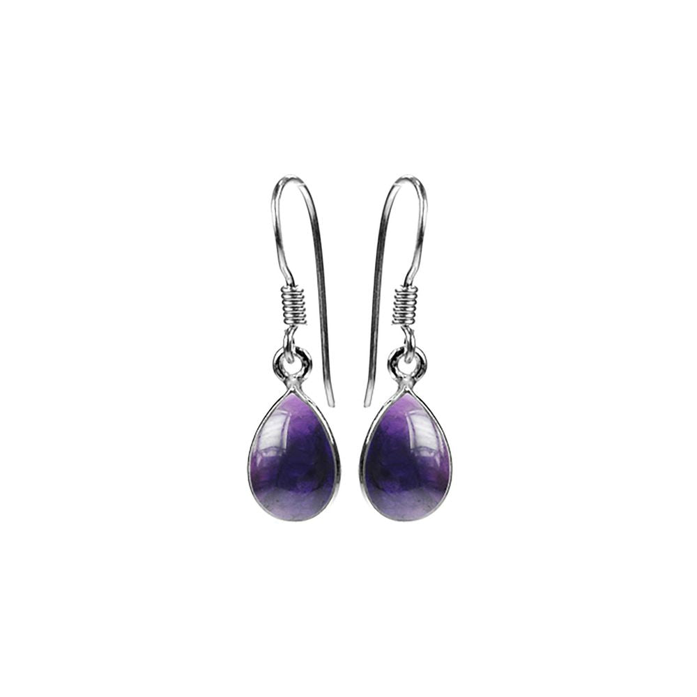 Bridget small teardrop amethyst earrings