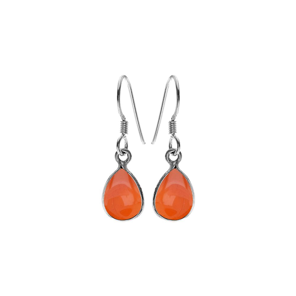 Bridget small teardrop carnelian earrings