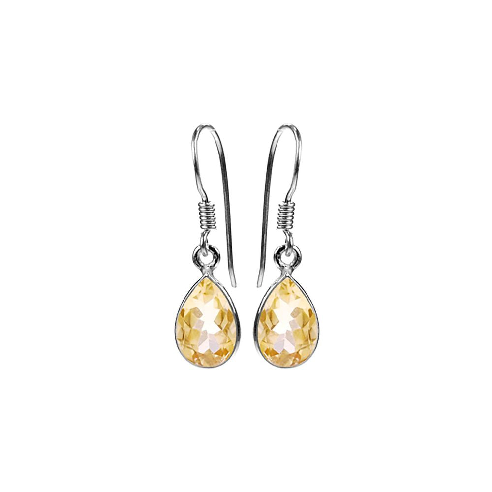 Bridget small teardrop citrine earrings