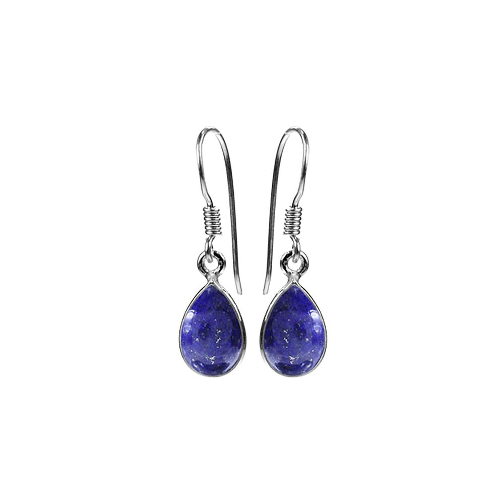 Bridget small teardrop lapis lazuli earrings