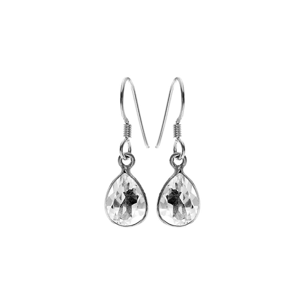 Bridget small teardrop quartz earrings