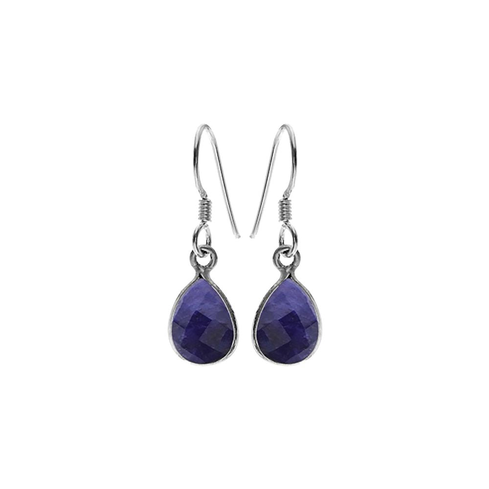Bridget small teardrop sapphire quartz earrings