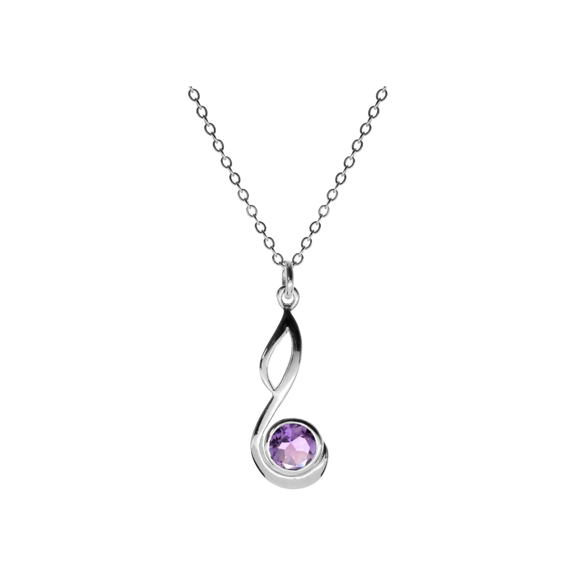 Chloe swept loop amethyst necklace