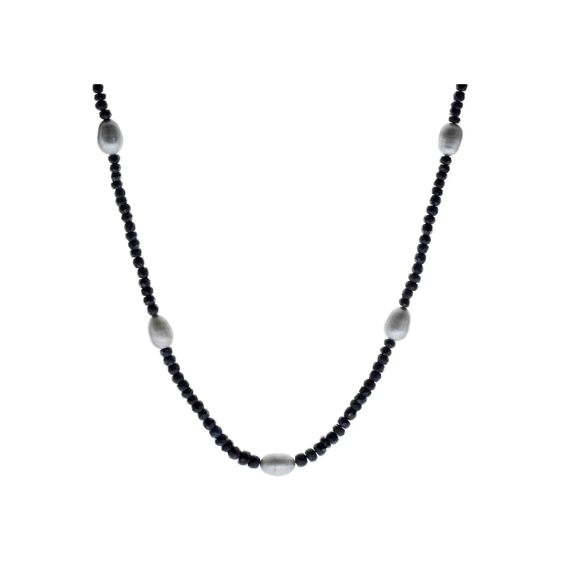 Chloe sapphire quartz & pearl necklace