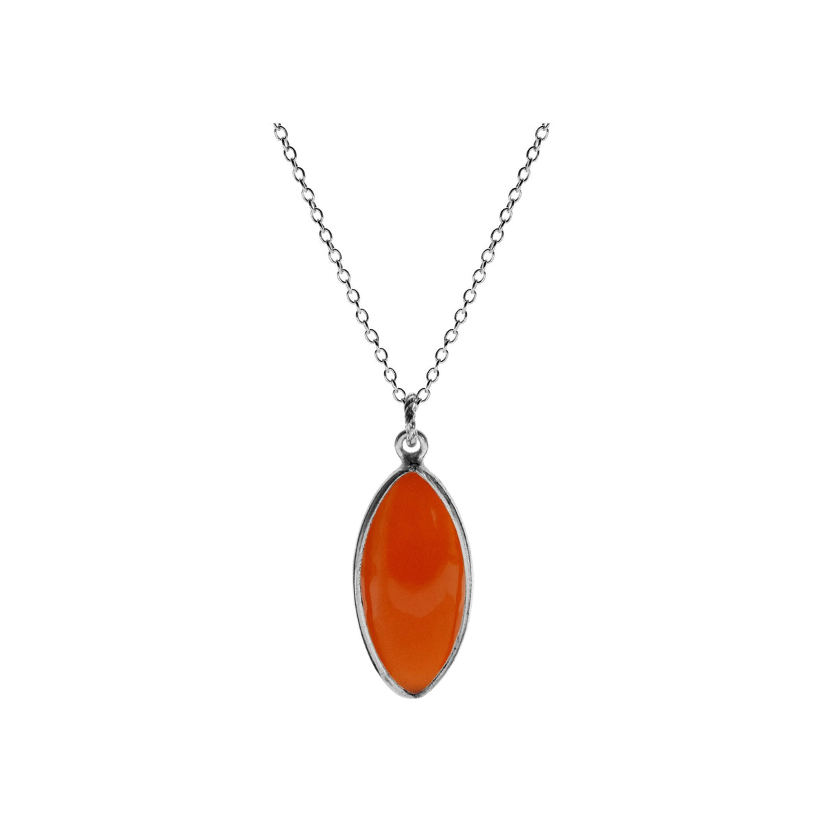 Bridget large marquis carnelian necklace