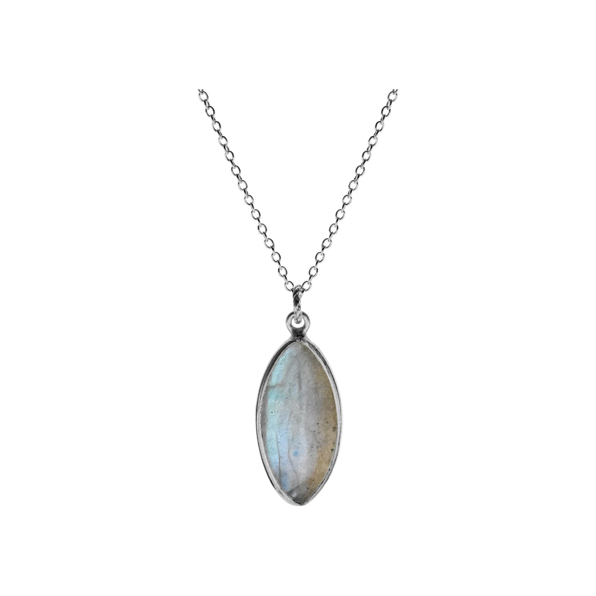 Bridget large marquis labradorite necklace