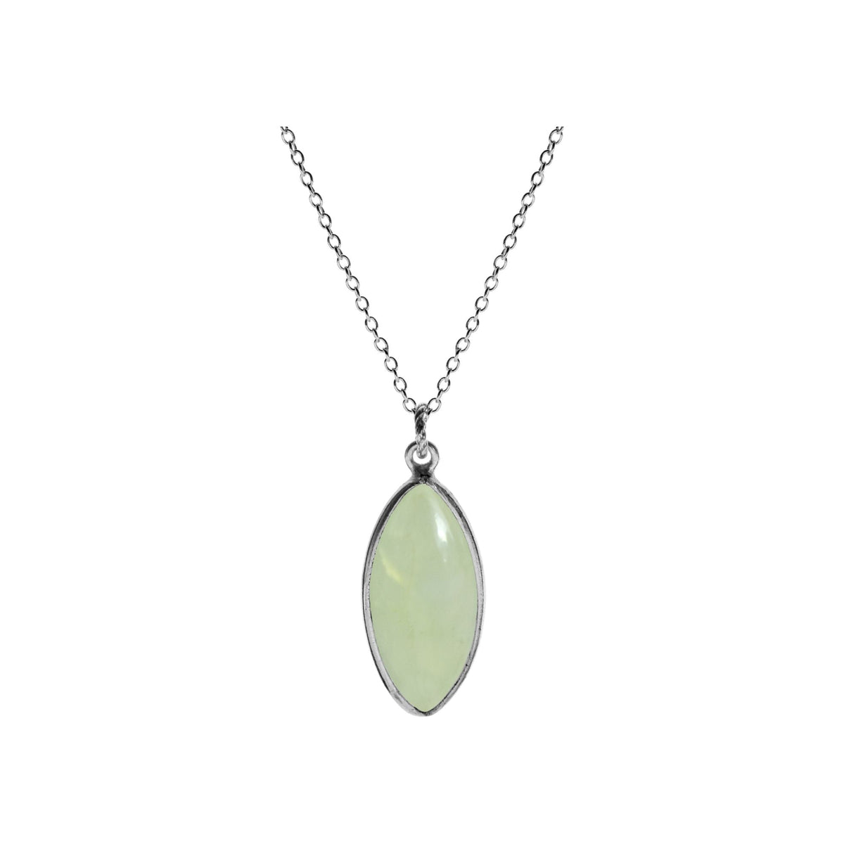Bridget large marquis prehnite necklace