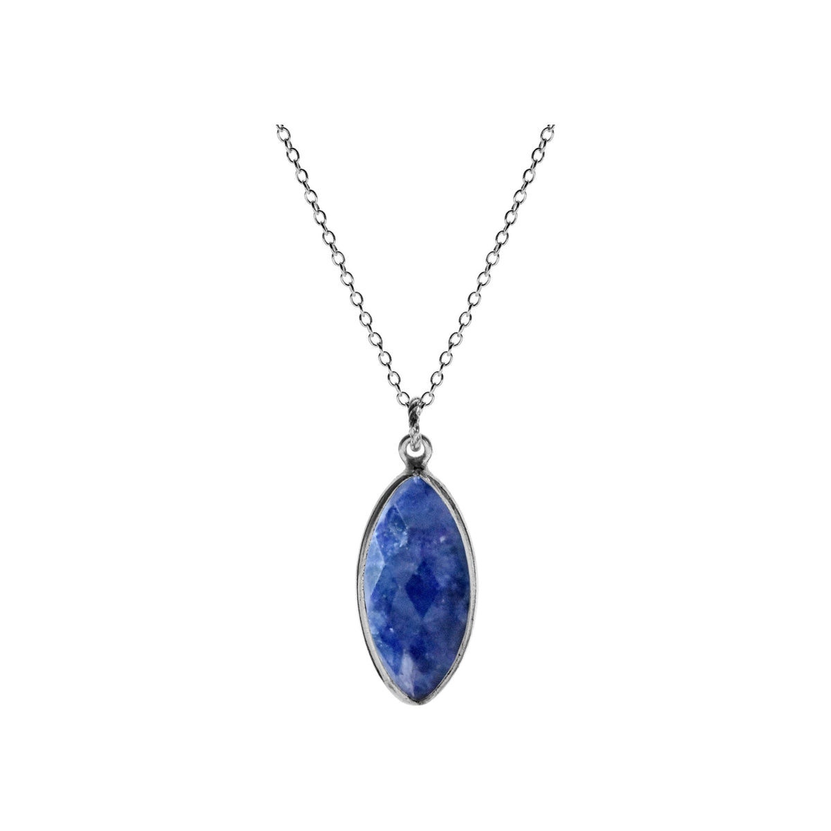Bridget large marquis sapphire quartz necklace