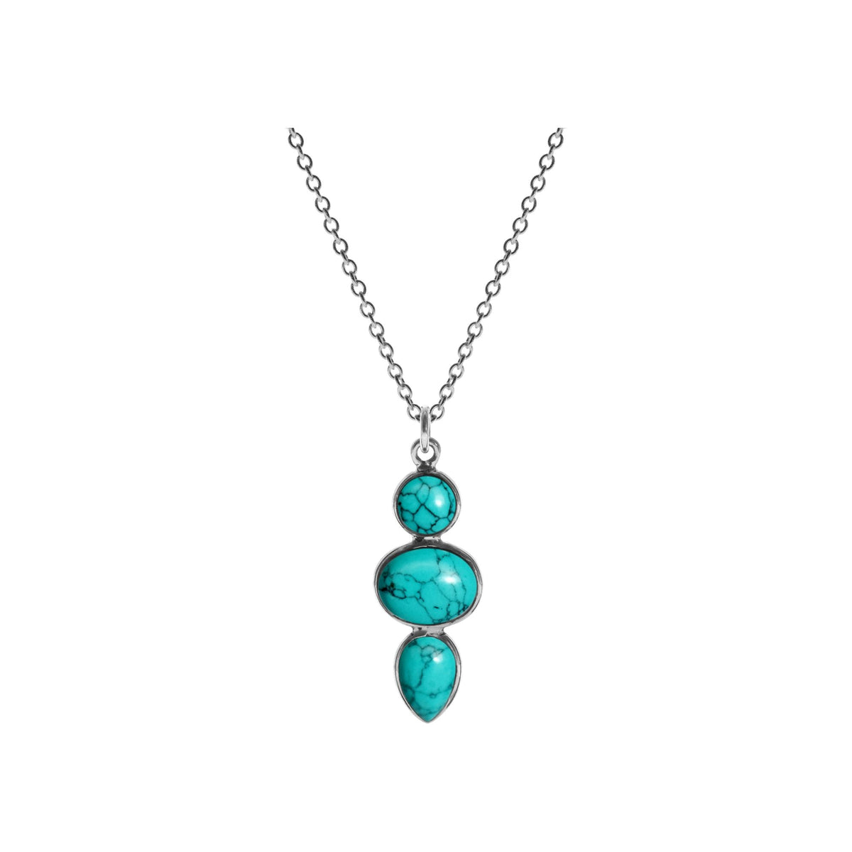 Bridget mixed shapes turquoise necklace