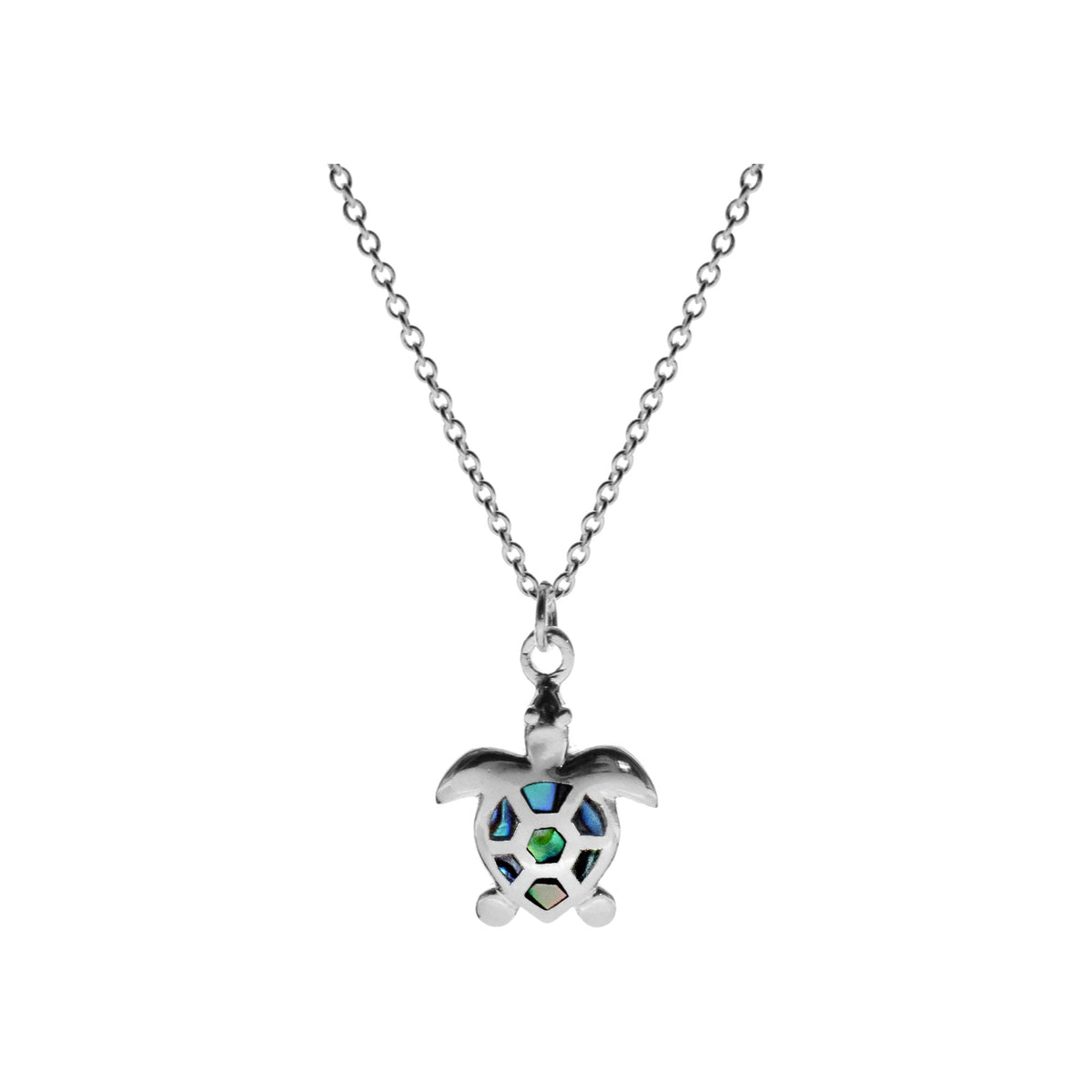 Chloe turtle necklace with paua shell