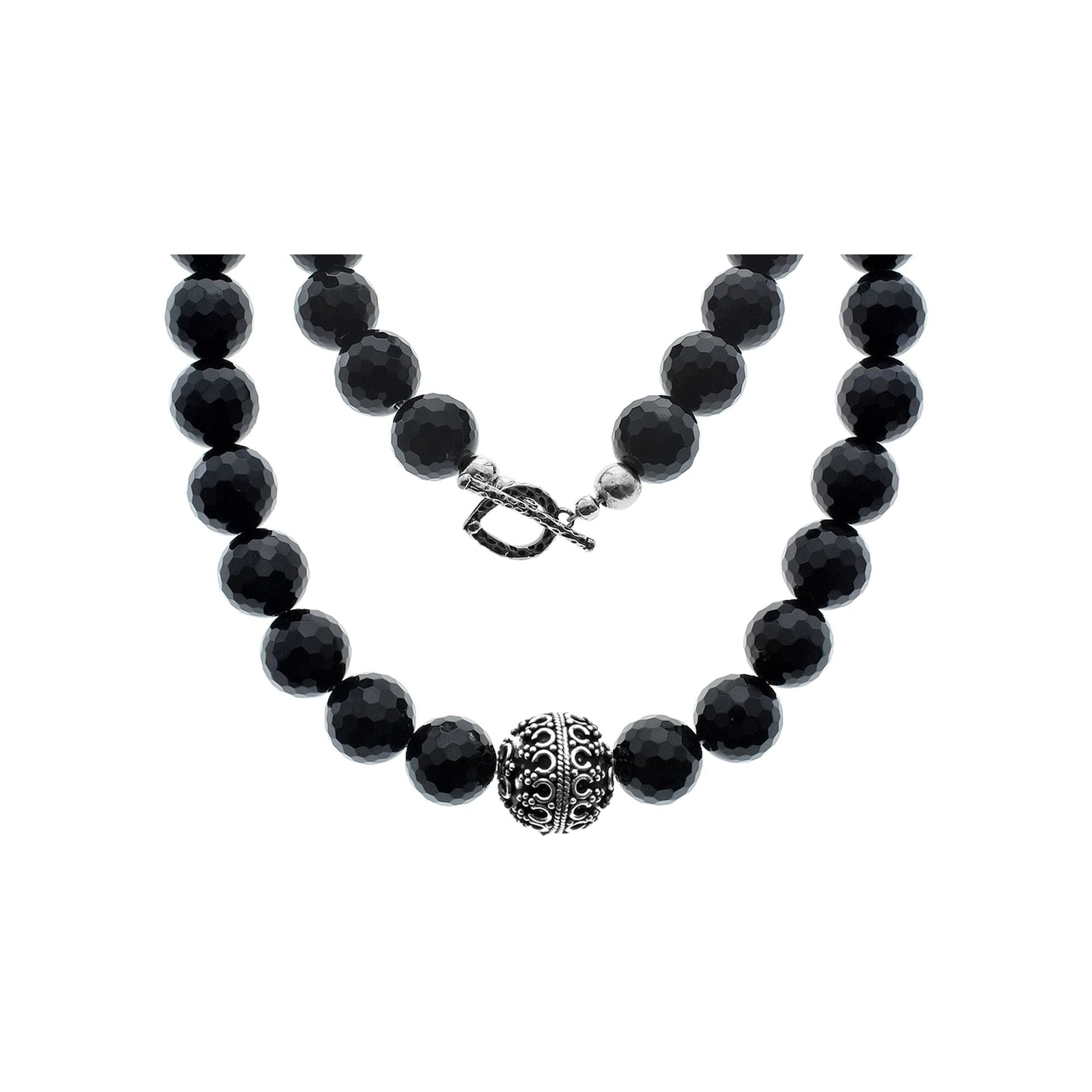 Chloe black onyx beaded necklace