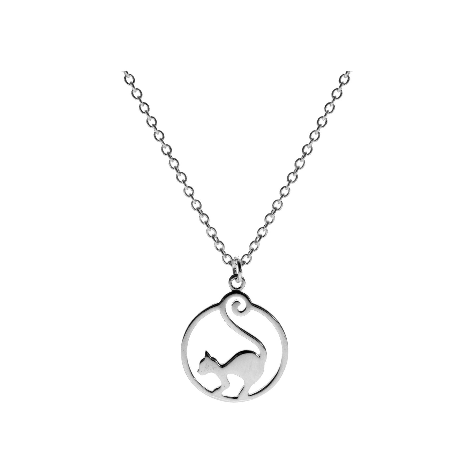 Cora encircled cat necklace