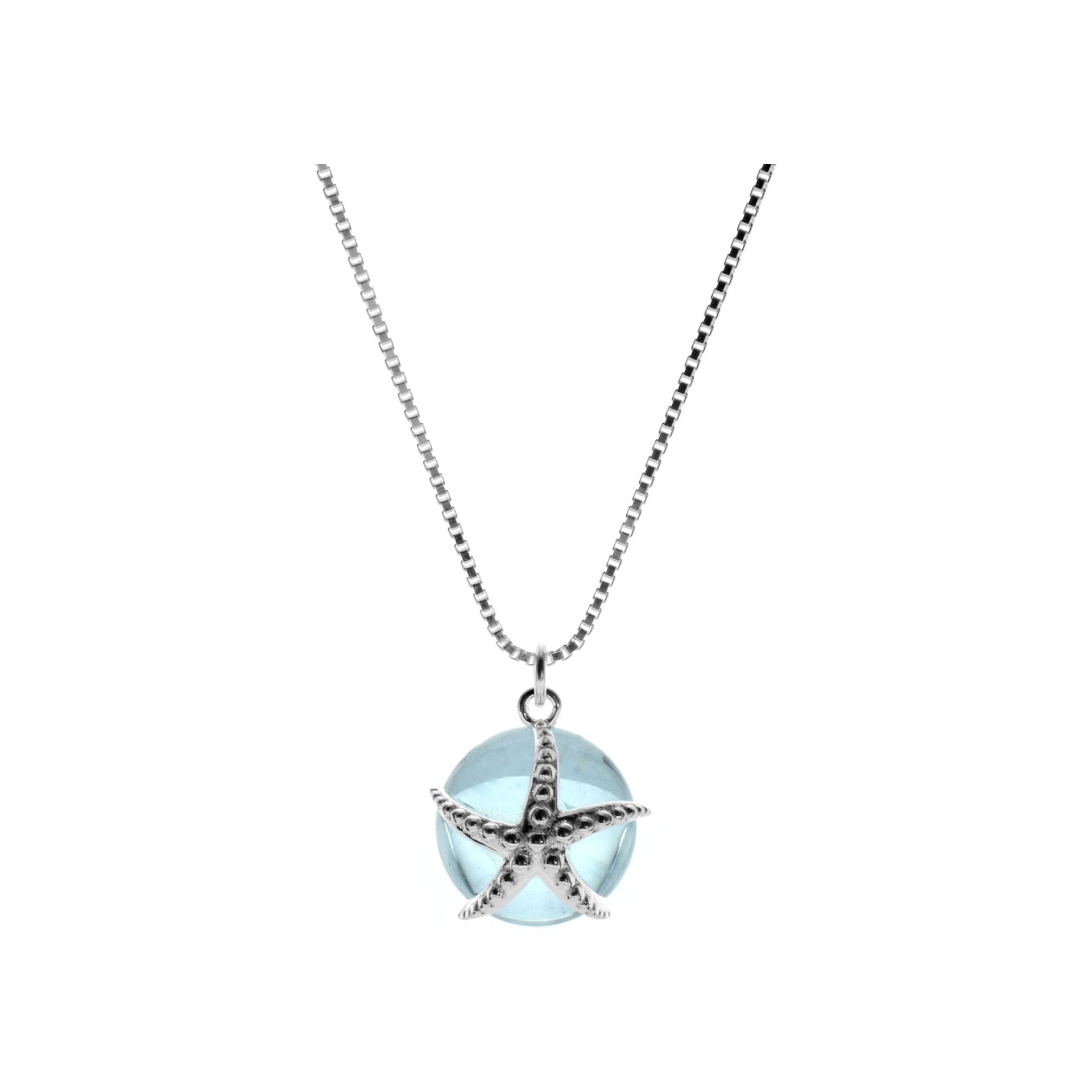 Mila starfish on orb necklace