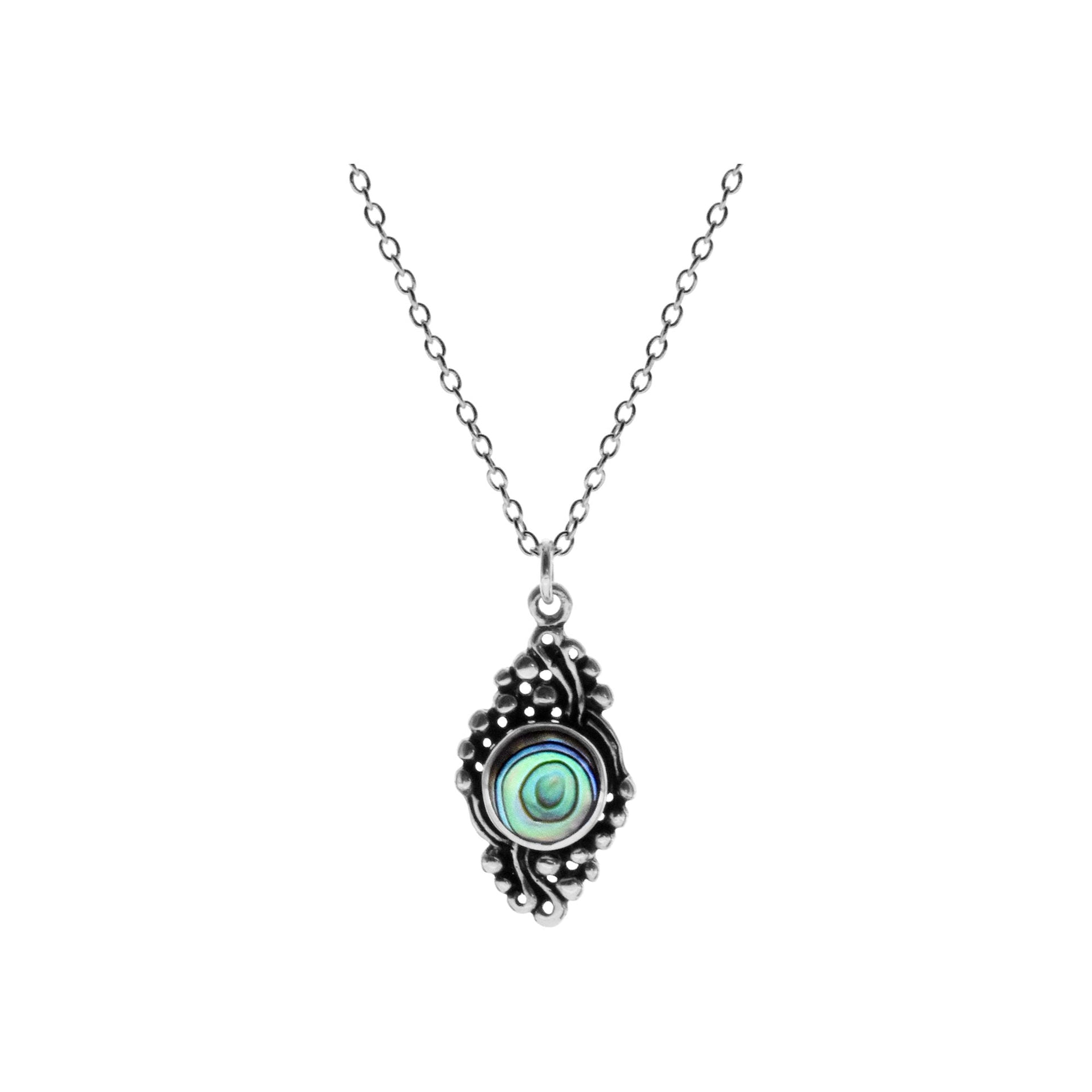Zora vintage style paua shell necklace
