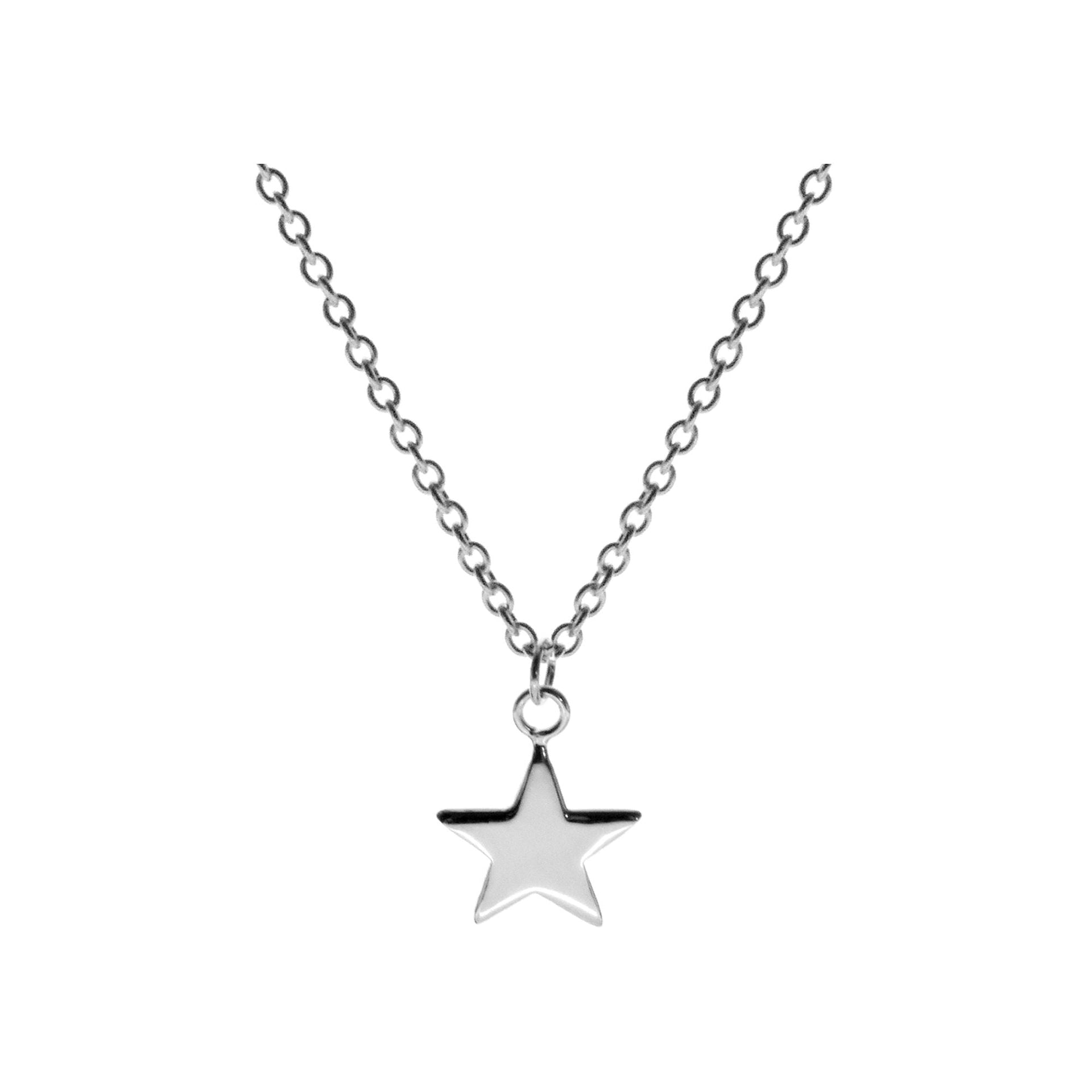 Faith flat star necklace