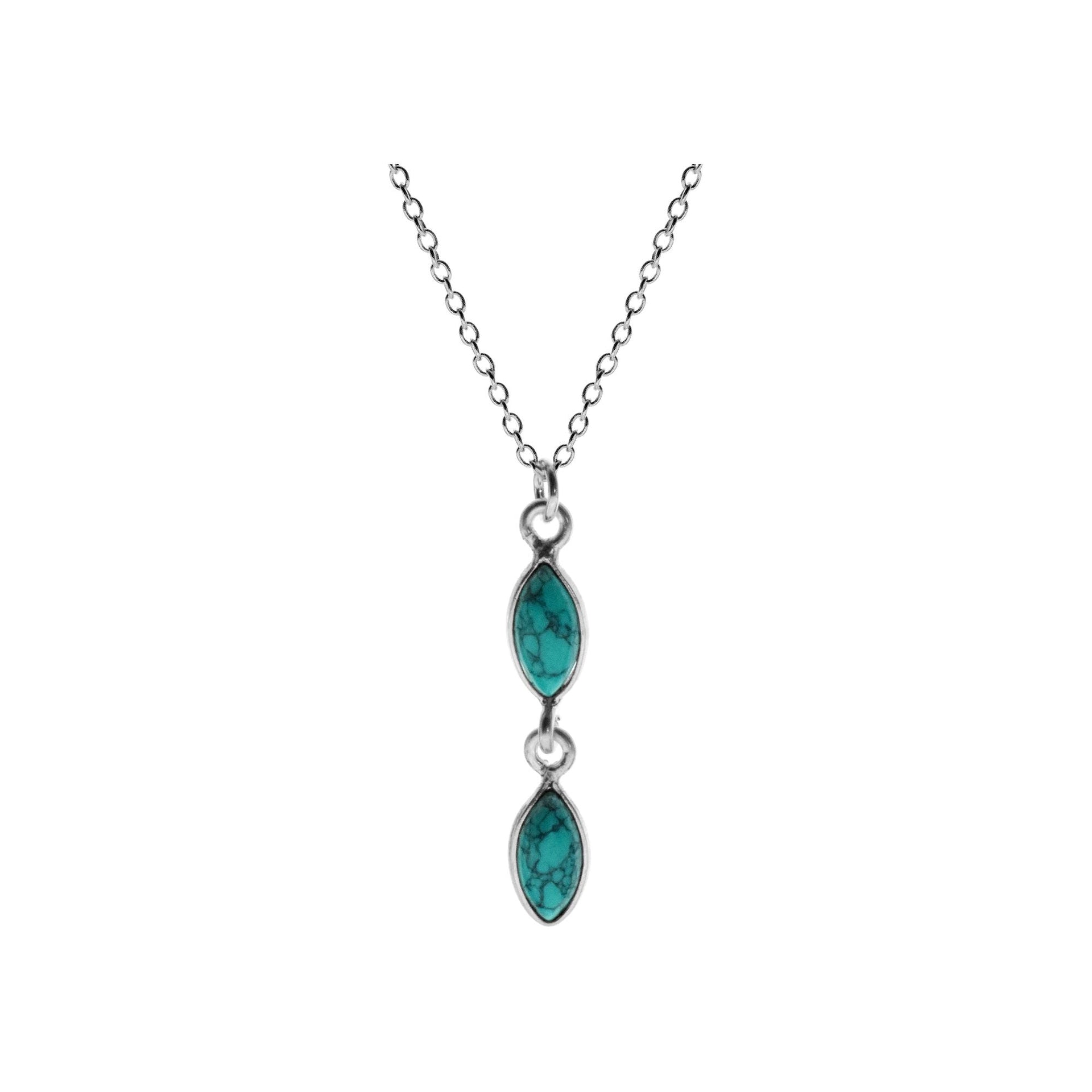 Bridget double marquis turquoise necklace