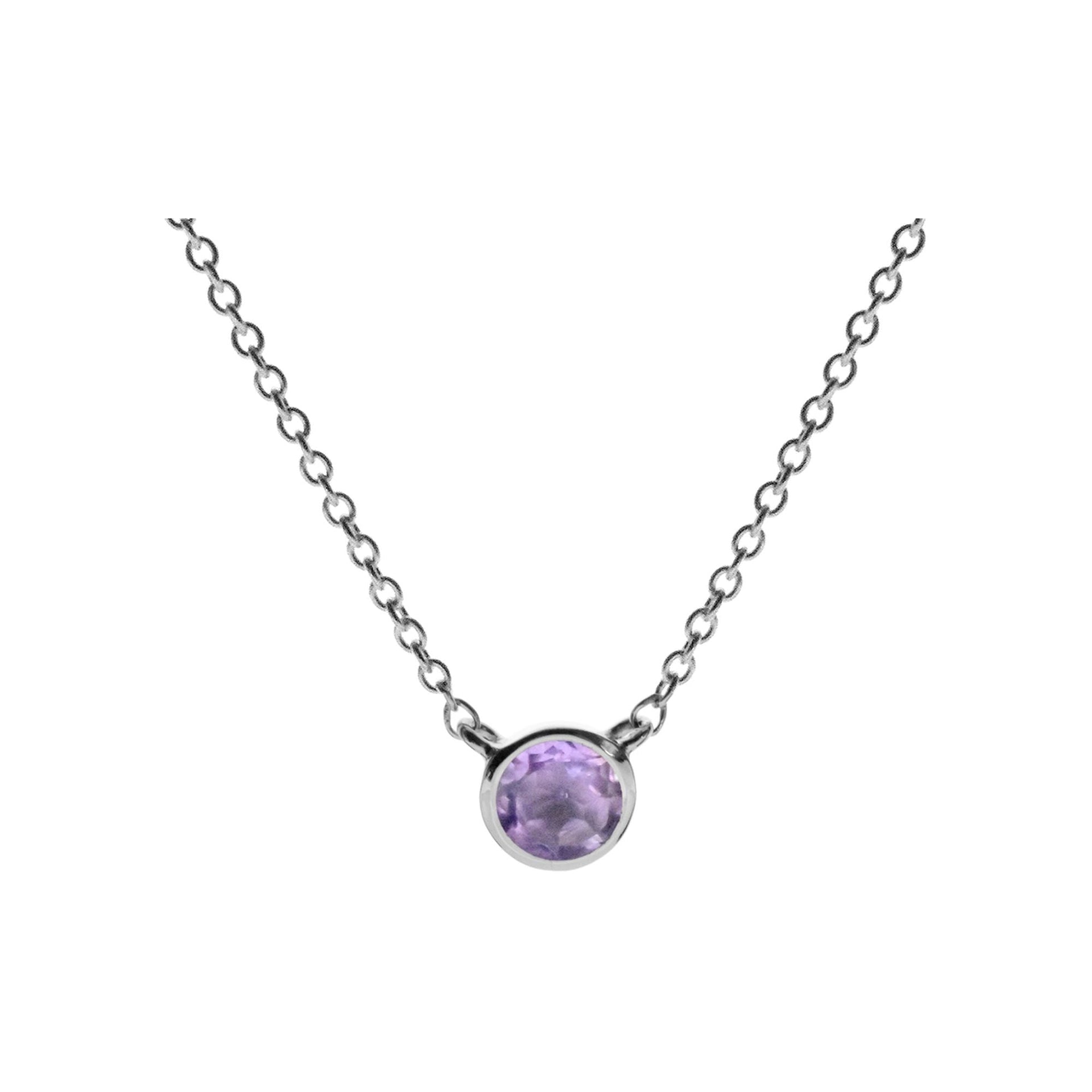 Bridget round amethyst necklace