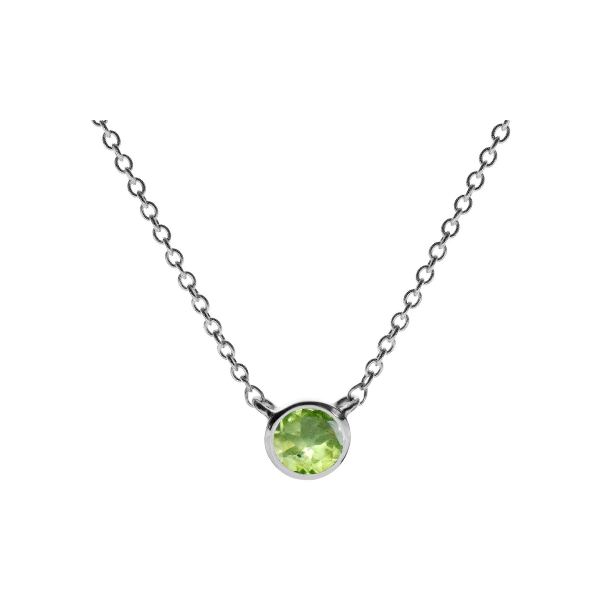 Bridget round peridot necklace
