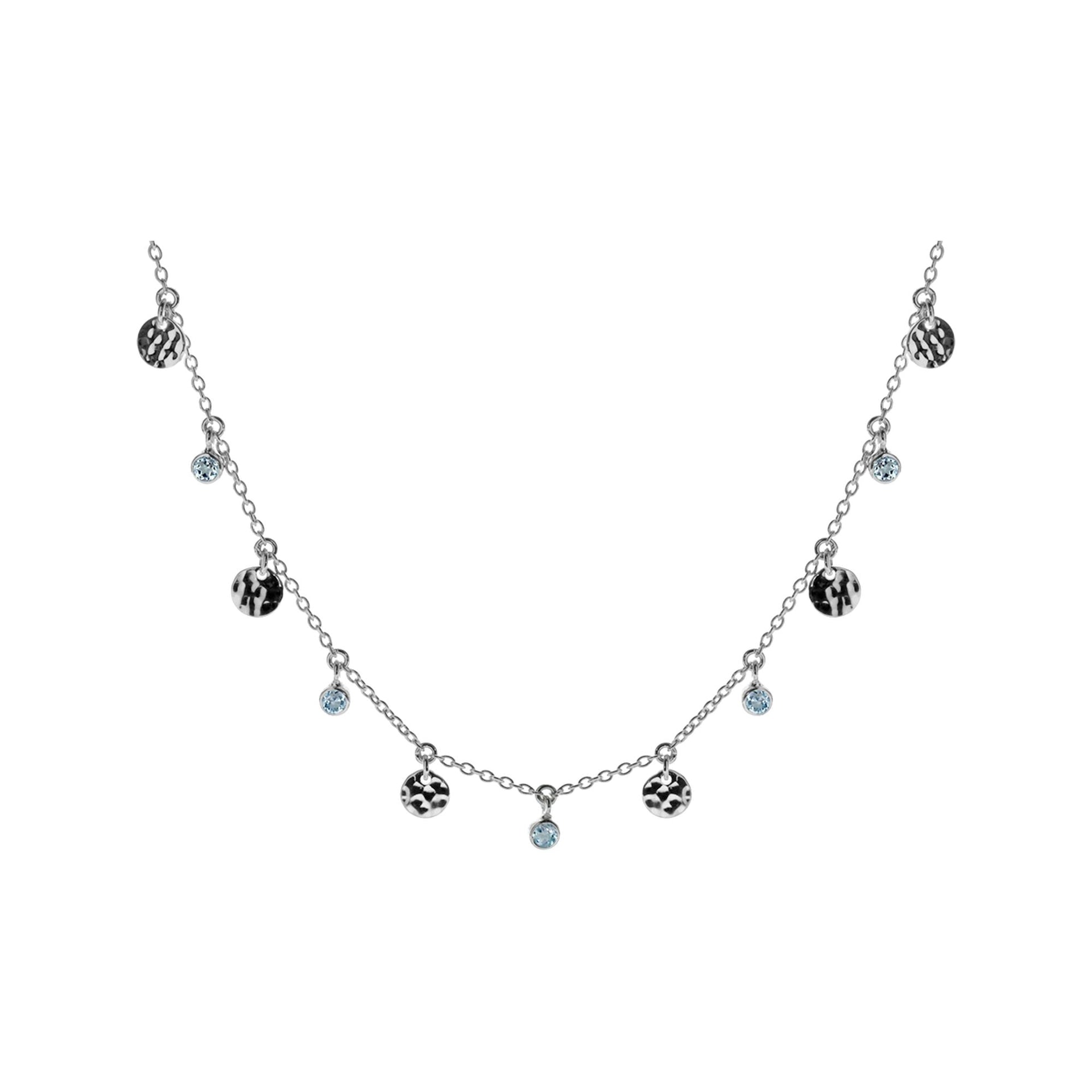 Bridget elegant blue topaz necklace